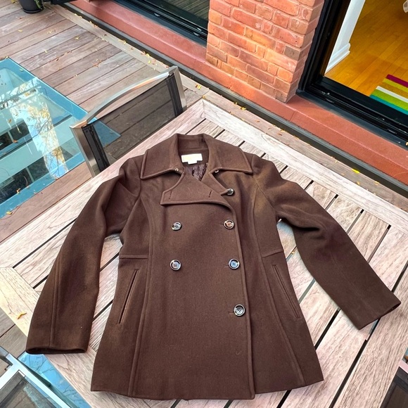 Michael Kors double breasted 100% wool pea coat. - Picture 7 of 13